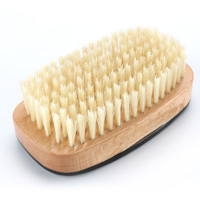 Private Label Square Men Wave Brush Beach Wood Handle Medium Hard Boar Bristle