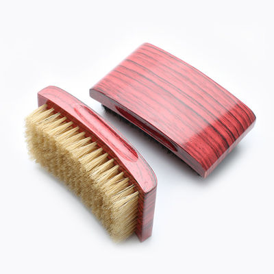 White Boar Bristle Square Wave Brush Customized Red Grain Beard Detangling Brush