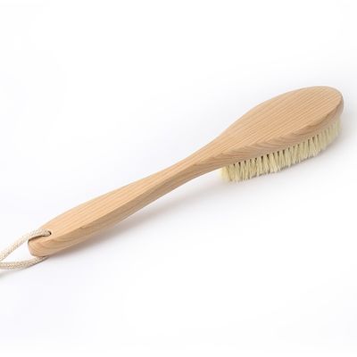 Customizable Bath Shower Brush For Body Dry Skin Natural Beech Wood Sisal Bristles