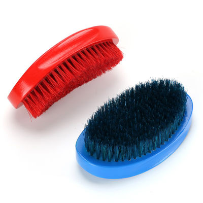 360 Wave Brush Curved Design Red Blue Customise Soft Medium Boar Bristles