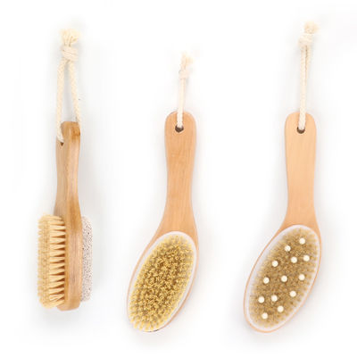 Eco Friendly Spa Wooden Long Handled Bath Brush Body Smoother For Dry Skin