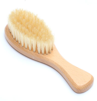 Natural Super Soft Baby Brush Boar Bristle Wooden Handle Baby Bath Brush