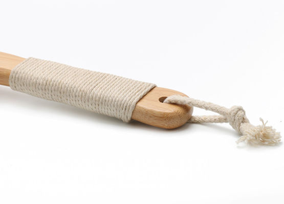 Dry Body Shower Brush Back Scrub Natural Bamboo Long Handle Massage