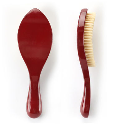 PU Glossy Custom Medium Hard Curved Bristle Hair Brush Durable