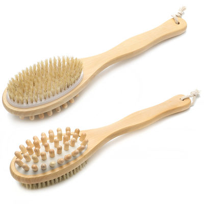 Long Handle Bath Shower Brush Double Sided Dry Remove Cells Spa Massage