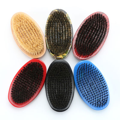 Custom Logo Wooden 360 Wave Brush Medium Soft Hard Textures Curved Brush