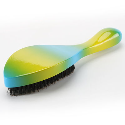 Abeis 360 Curved Wave Brush Gradients Color Long Handle Hair Brush Engrave Logo