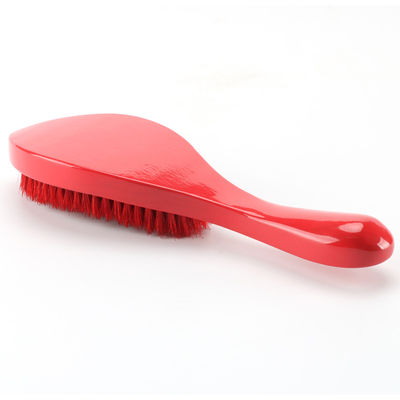 100% Pure Red Natural Boar Bristle Brush With PU Glossy Handle