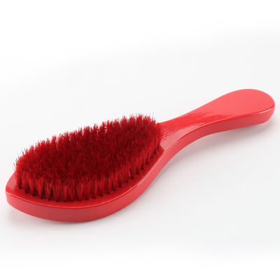 100% Pure Red Natural Boar Bristle Brush With PU Glossy Handle