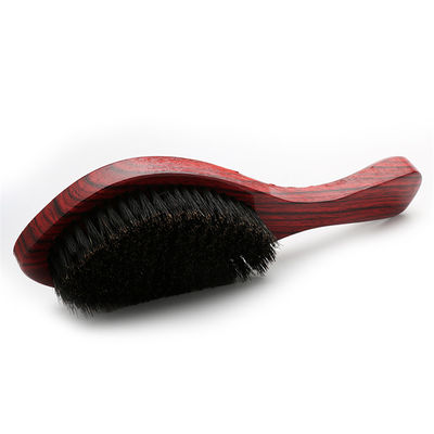 360 Wave Beard Care Brush With Natural Red Wood Grain Boar Bristle Hair 130g