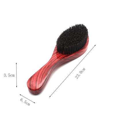 360 Wave Beard Care Brush With Natural Red Wood Grain Boar Bristle Hair 130g