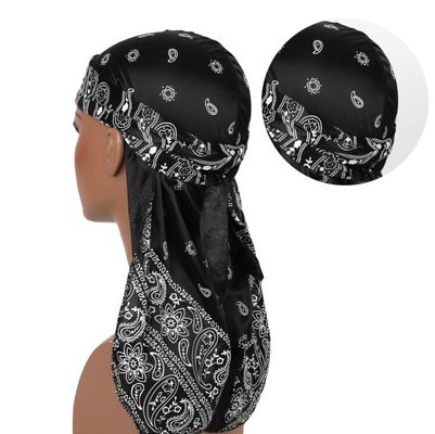 Multi-color Designer Bonnets Custom Men Wave Durags With Customized Logo Silk