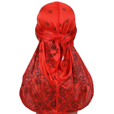 Multi-color Designer Bonnets Custom Men Wave Durags With Customized Logo Silk