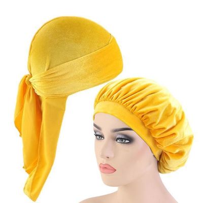 Velvet Durags And Bonnets Set For Sleeping Daily Custom Printed Bonnets