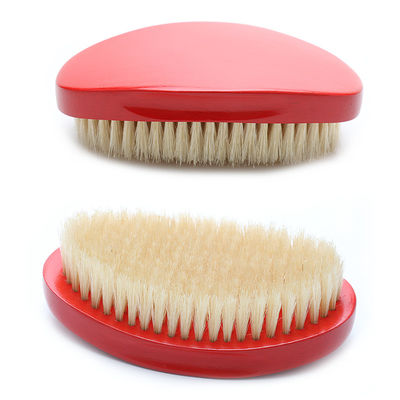 Customized PU 360 Wave Hair Brush For Curved Soft White Boar Bristle Vegan Sisal