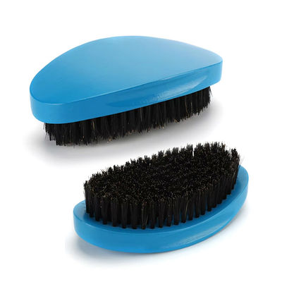 Customized PU 360 Wave Hair Brush For Curved Soft White Boar Bristle Vegan Sisal