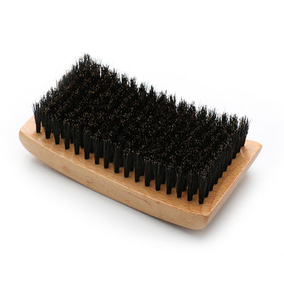 Abeis Square Wave Brush For 360 Curved Palm Wood Handle Natural Soft Boar Bristle