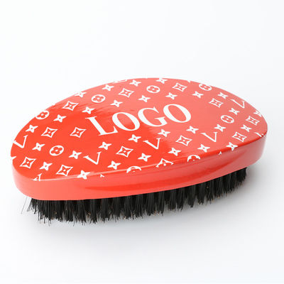 Ergonomic Custom 360 Wave Brush Wooden Bristle Hair Brush For Men'S Hair Grooming
