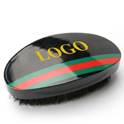 Ergonomic Custom 360 Wave Brush Wooden Bristle Hair Brush For Men'S Hair Grooming