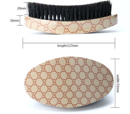 Ergonomic Custom 360 Wave Brush Wooden Bristle Hair Brush For Men'S Hair Grooming
