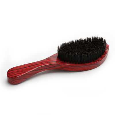 Custom Logo 360 Wave Brush Long Wooden Handle For Men Soft Hard Boar Bristle
