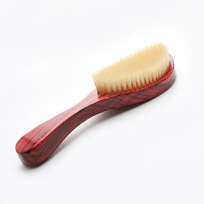 Custom Logo Palm Curved Natural Boar Bristle Hair Brush Ideal for Beard and Mustache Care