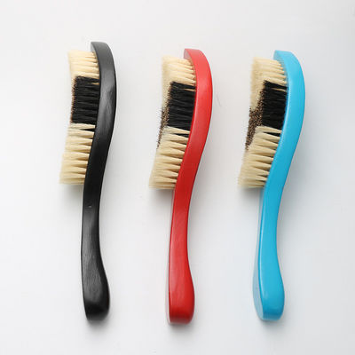 Private Label Boar Bristle Wave Brush With Medium Hard Bristle Curved Hair Brush