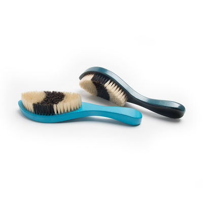 Private Label Boar Bristle Wave Brush With Medium Hard Bristle Curved Hair Brush