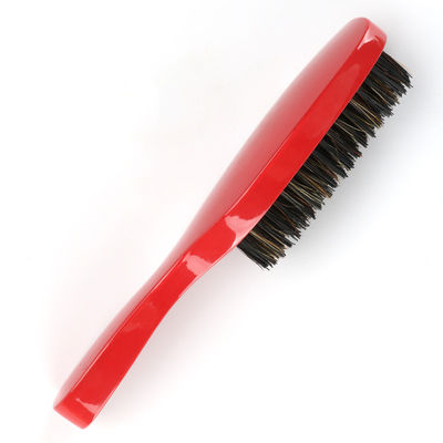 Abeis 360 Flat Wave Brush PU Glossy Soft Boar Bristle Beech Wood Long Handle