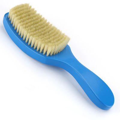 Custom Soft Red Boar Bristle 360 Curved Wave Brush Long Handle For Hair Style