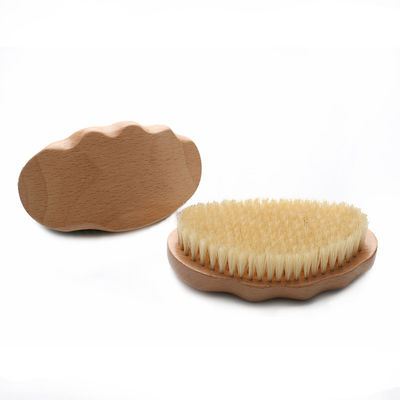 Customer Logo 360 Wave Curved Brush Natural Soft Mixed Medium Hard Boar Bristle