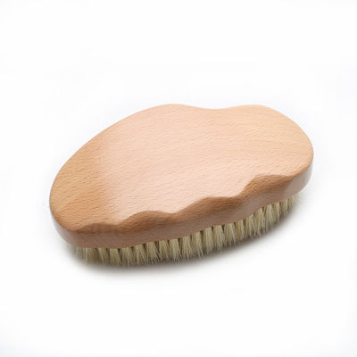 Customer Logo 360 Wave Curved Brush Natural Soft Mixed Medium Hard Boar Bristle