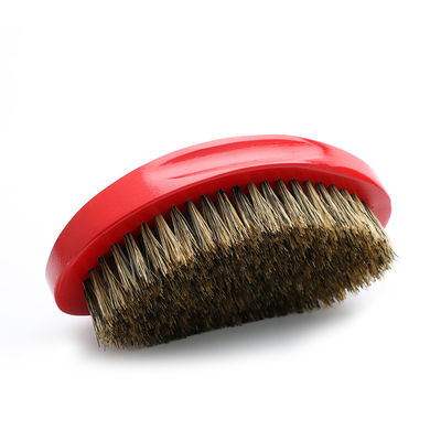 Custom Logo Wood Handle 360 Wave Brush for Soft Medium Bristles Curly Hair