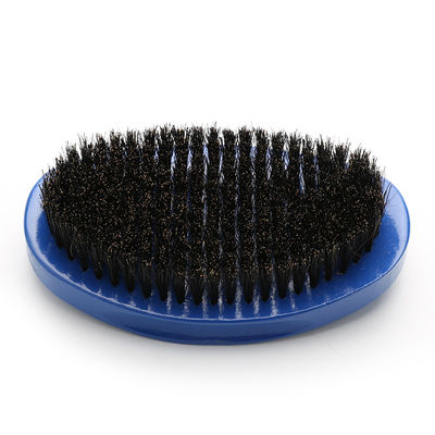 Custom Blue Bent Wave Brush Curve For 360 Soft Boar Bristle For Hair Growth Style