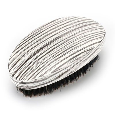 Boar Bristle Brush 360 Waves Brush with Customized Color White PU Curved Palm