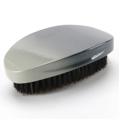 Custom Logo 360 Wave Brush PU Gradient Glossy Soft Medium Bristle Wood Curved