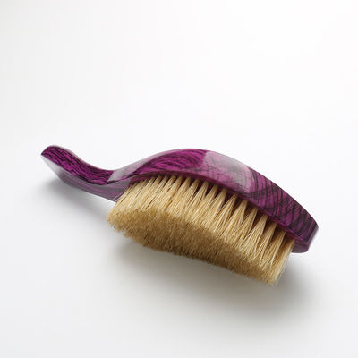 Natural Beech Wooden Premium Wave Brush With Boar Bristle / Nylon