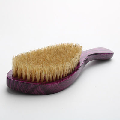 Natural Beech Wooden Premium Wave Brush With Boar Bristle / Nylon