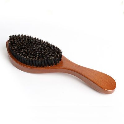 Wood Boar Bristle 360 Curved Custom Logo Medium Hard Wave Brush For Men Abeis Supply