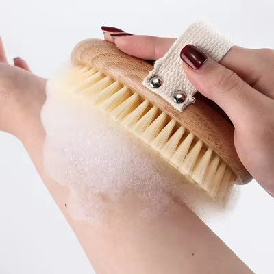 Vegan Sisal Body Dry Brush Boar Bristle Bath Brush Skin Exfoliation