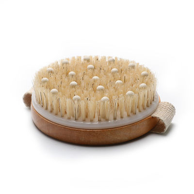 Holmwood Round Body Detox Skin Brush Boar Bristle Body Brush Soft