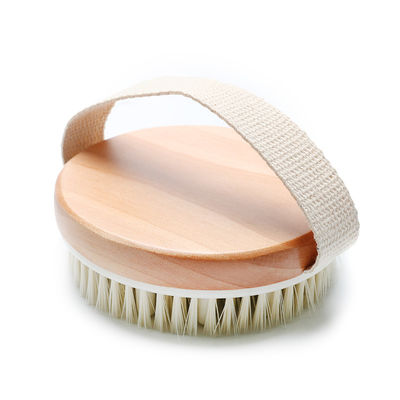 Holmwood Round Body Detox Skin Brush Boar Bristle Body Brush Soft