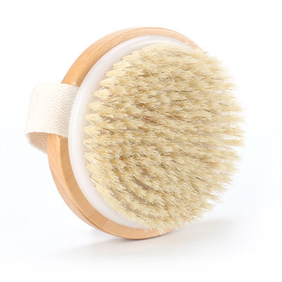 Holmwood Round Body Detox Skin Brush Boar Bristle Body Brush Soft