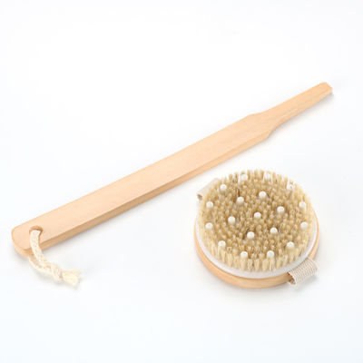 Detachable Body Bath Brush Vegan Dry Body Brush With Massage Beads Holmwood Handle