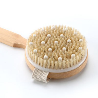 Detachable Body Bath Brush Vegan Dry Body Brush With Massage Beads Holmwood Handle
