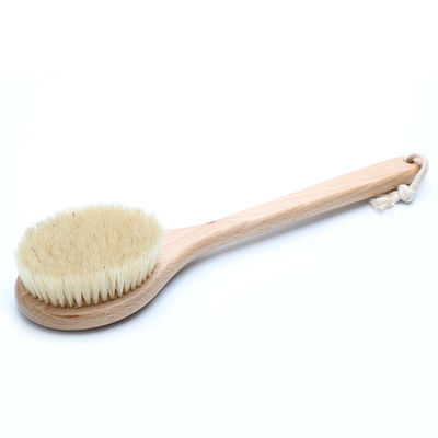 Beech Wood Sisal Bristles Exfoliating Dry Brush For Dry Skin Cleansing