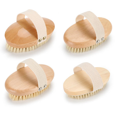 Natural Copper Fibers Vegan Bristle Wooden Body Massage Brush 0.15kg