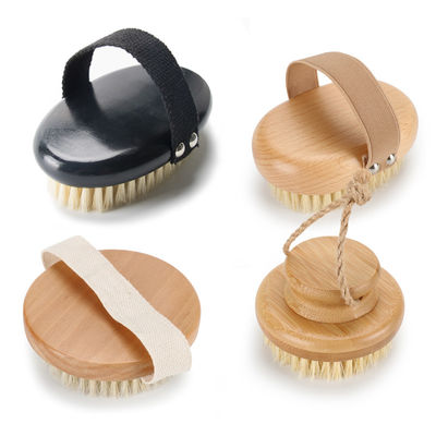 Natural Copper Fibers Vegan Bristle Wooden Body Massage Brush 0.15kg