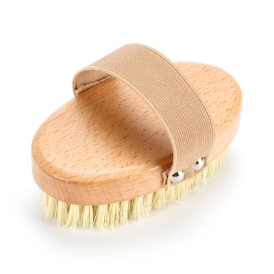 Natural Beechwood Sisal Vegan Back Body Brush Dry Brush For Sensitive Skin