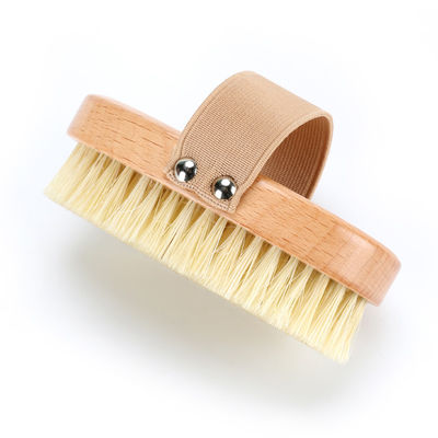 Natural Beechwood Sisal Vegan Back Body Brush Dry Brush For Sensitive Skin